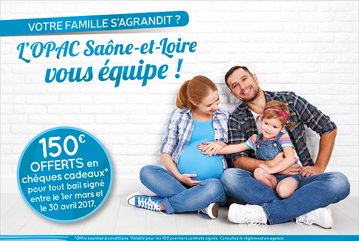 Votre famille s’agrandit ? L’OPAC Saône-et-Loire vous équipe !