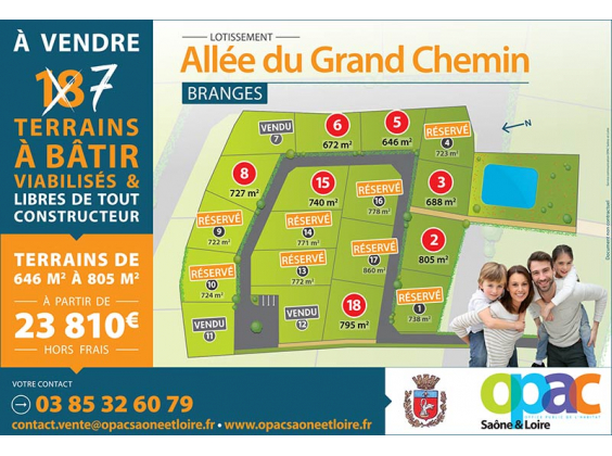 Terrain Branges 0 pièce - 26680€