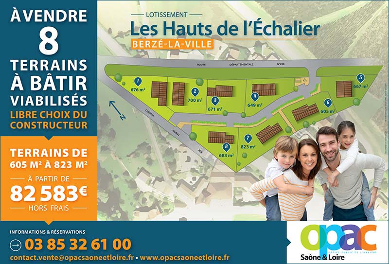 OPAC Saône-et-Loire, terrains à batir, lotissement de Berze-la-Ville