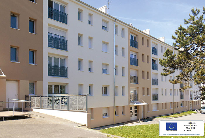 Réhabilitation réalisée en 2017 par l' OPAC Saône-et-Loire, le Centre à Chagny