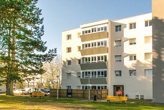 Réhabilitation réalisée en 2017 par l' OPAC Saône-et-Loire, le Carrage à Bourbon-Lancy 