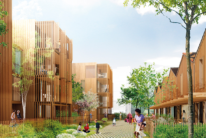 Logements construits en 2017 par l' OPAC Saône-et-Loire Lieutenants Chauveau à Chalon-sur-Saône