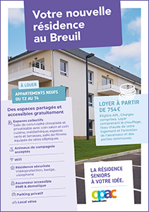 Flyer votre nouvelle résidence seniors au Breuil - OPAC Saône-et-Loire - 71