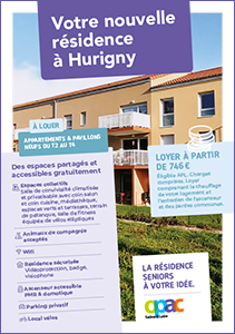 Flyer votre nouvelle résidence seniors à Hurigny - OPAC Saône-et-Loire - 71